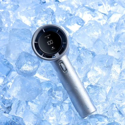JISULIFE Pro1S Handheld Fan - 5000mAh Rechargeable, Metal Construction, Digital Display, Turbo 9 M/S Airflow, 3-15 Hours Cooling, USB Fast Charging for Travel and Outdoor Use