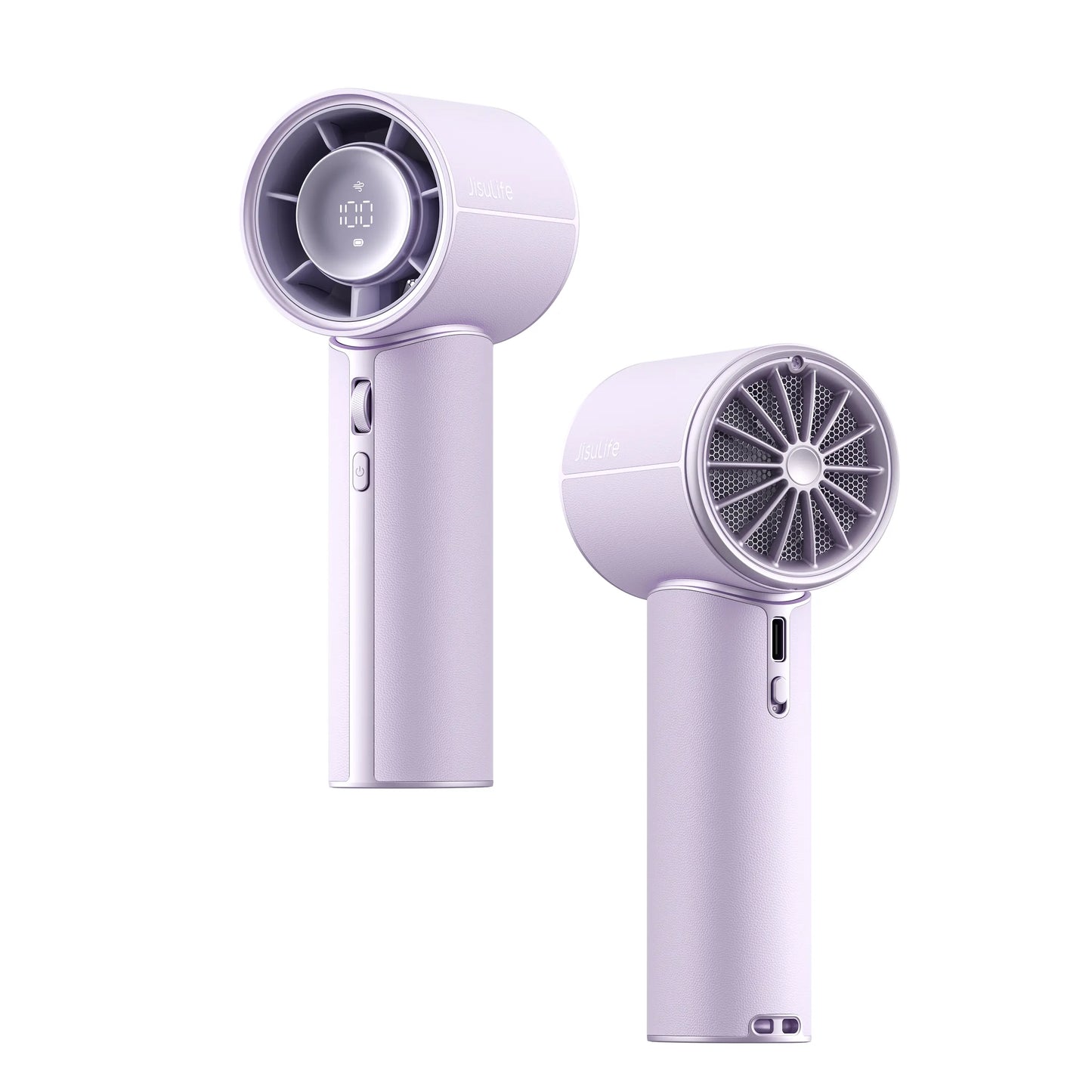 JISULIFE Pro1S Handheld Fan - 5000mAh Rechargeable, Metal Construction, Digital Display, Turbo 9 M/S Airflow, 3-15 Hours Cooling, USB Fast Charging for Travel and Outdoor Use