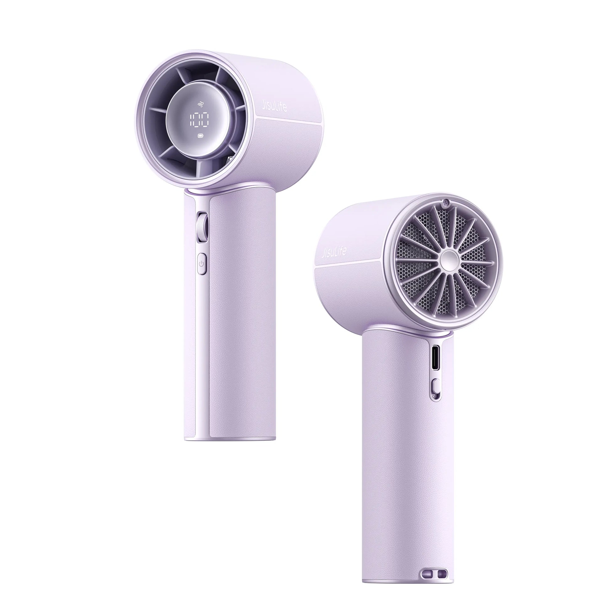 JISULIFE Pro1S Handheld Fan - 5000mAh Rechargeable, Metal Construction, Digital Display, Turbo 9 M/S Airflow, 3-15 Hours Cooling, USB Fast Charging for Travel and Outdoor Use
