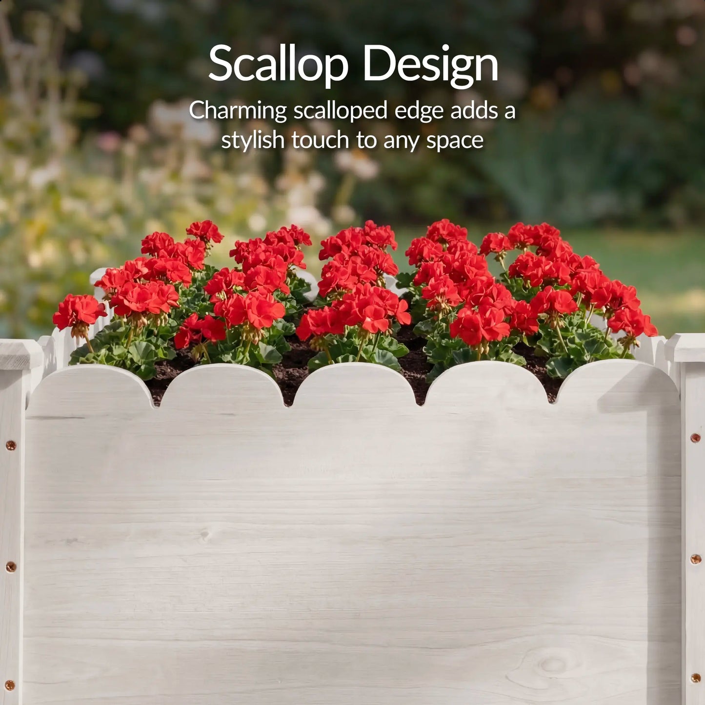 48" x 24" x 30" Elevated Wooden Garden Bed with Foot Caps and Liner by Best Choice Products