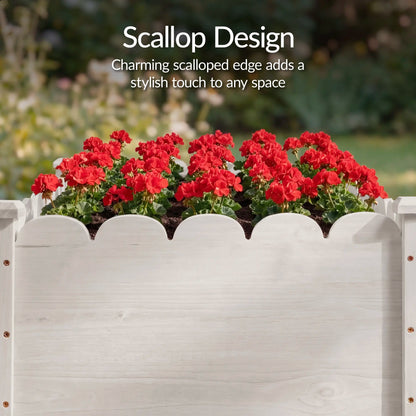 48" x 24" x 30" Elevated Wooden Garden Bed with Foot Caps and Liner by Best Choice Products