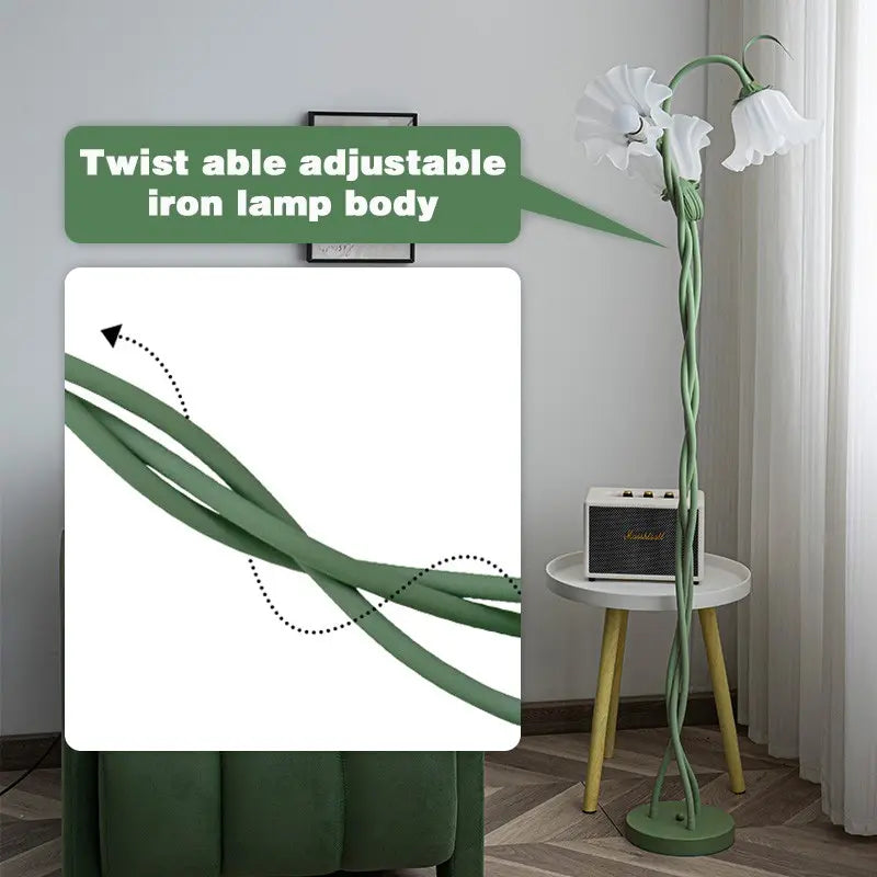Modern LED Desk Lamp with Flower Design, Dimmable and Adjustable Lighting for Home Office, Bedroom, and Study Room