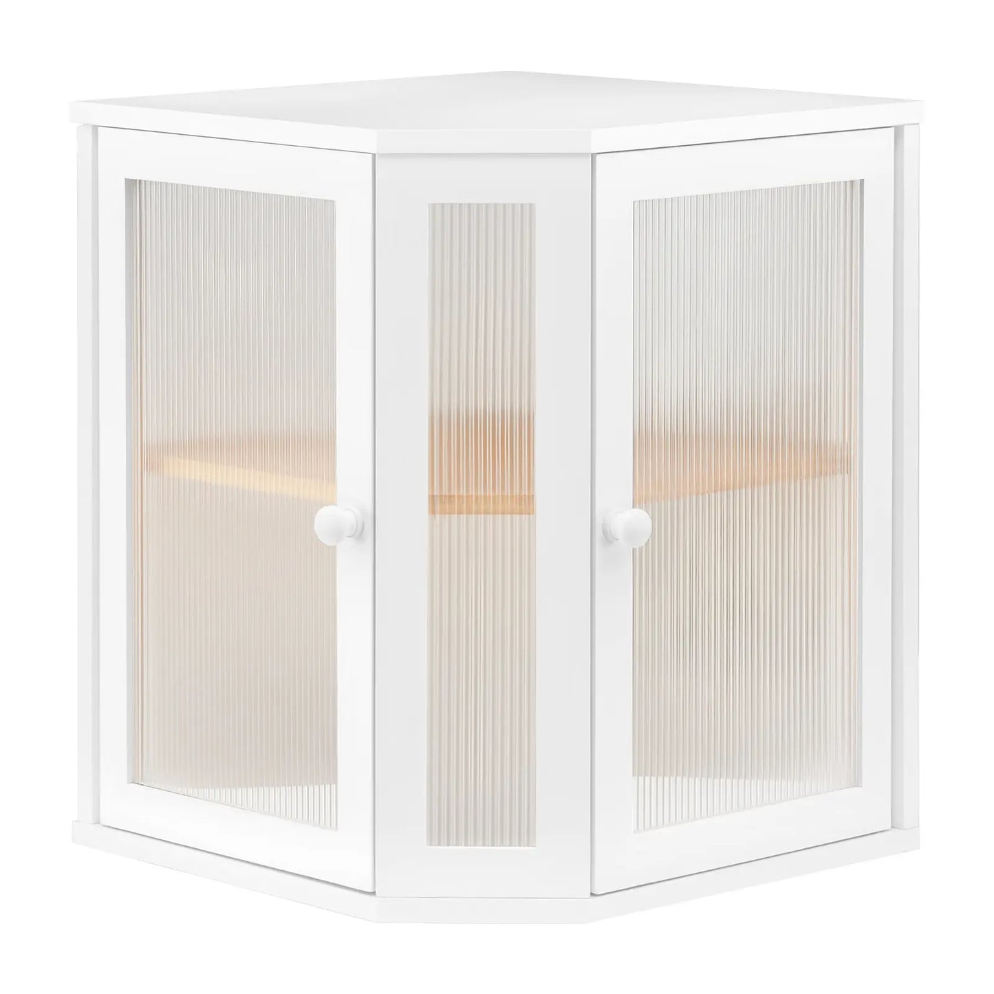 HOOBRO Large Capacity 2-Tier Bamboo Bread Box with Dual Rippled Acrylic Doors for Kitchen Countertop Storage
