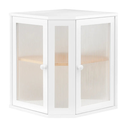 HOOBRO Large Capacity 2-Tier Bamboo Bread Box with Dual Rippled Acrylic Doors for Kitchen Countertop Storage