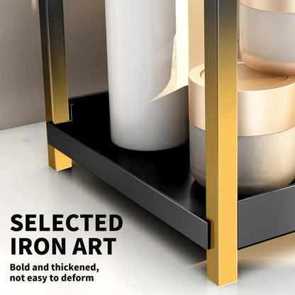 2-Tier Versatile Desktop Storage Rack for Cosmetics, Spices, and Beauty Supplies - Ideal Organizer Shelf for Kitchen, Bathroom, and Vanity