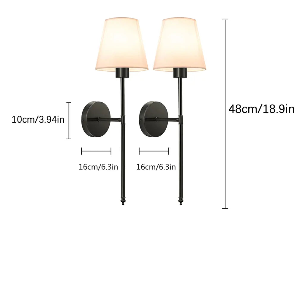 2-Piece USB Rechargeable Fabric Decorative Wall Light with RGB Bulbs, Remote Control, and Dimmable Features for Home Decor