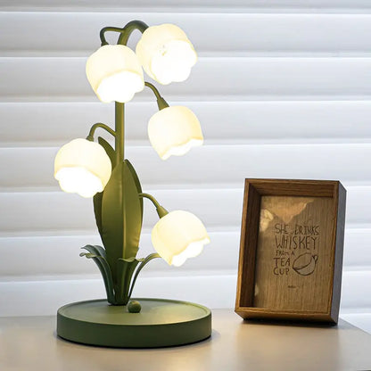 Modern LED Desk Lamp with Flower Design, Dimmable and Adjustable Lighting for Home Office, Bedroom, and Study Room