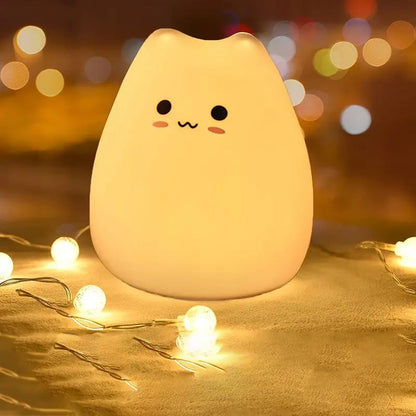 Cute Cat LED Night Light - Decorative Bedside Lamp for Bedroom and Desktop Atmosphere, Ideal for Parties, Festivals, and Birthday Gifts for Girls