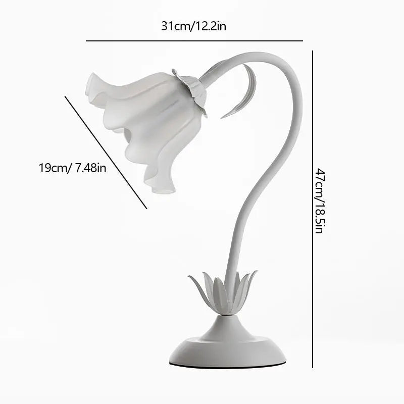 Modern LED Desk Lamp with Flower Design, Dimmable and Adjustable Lighting for Home Office, Bedroom, and Study Room