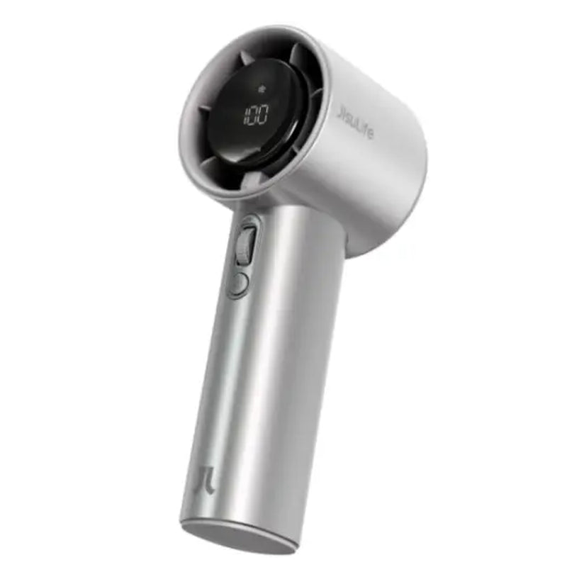 JISULIFE Pro1S Handheld Fan - 5000mAh Rechargeable, Metal Construction, Digital Display, Turbo 9 M/S Airflow, 3-15 Hours Cooling, USB Fast Charging for Travel and Outdoor Use