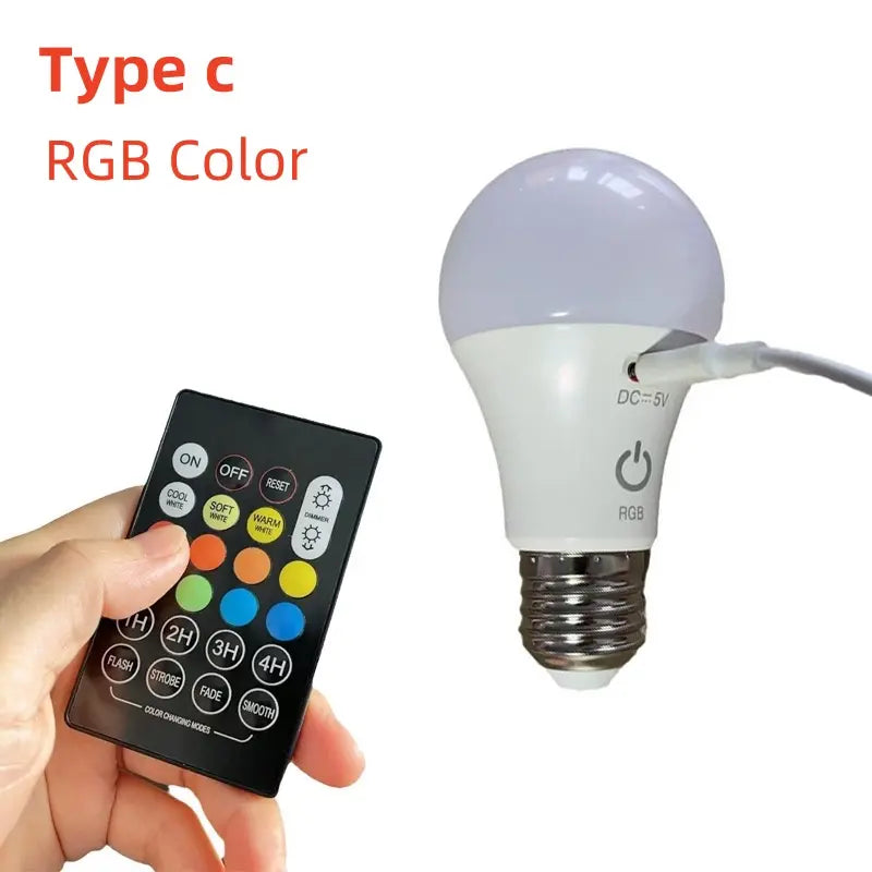2-Piece USB Rechargeable Fabric Decorative Wall Light with RGB Bulbs, Remote Control, and Dimmable Features for Home Decor